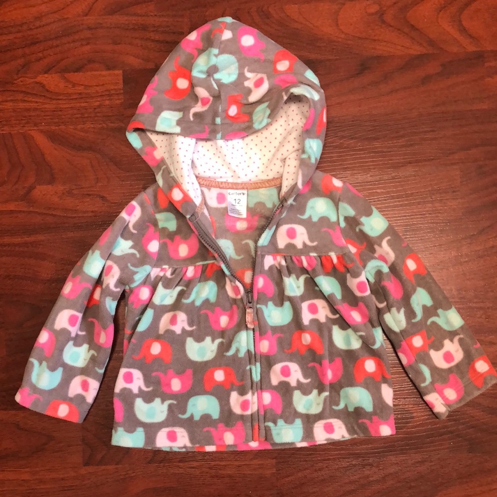 Cute Elephant Zipped Hoodie